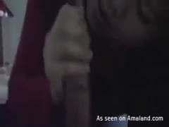 My girlfriend is a lalin girl with brown hair, and she can use both hands to hold my jock.